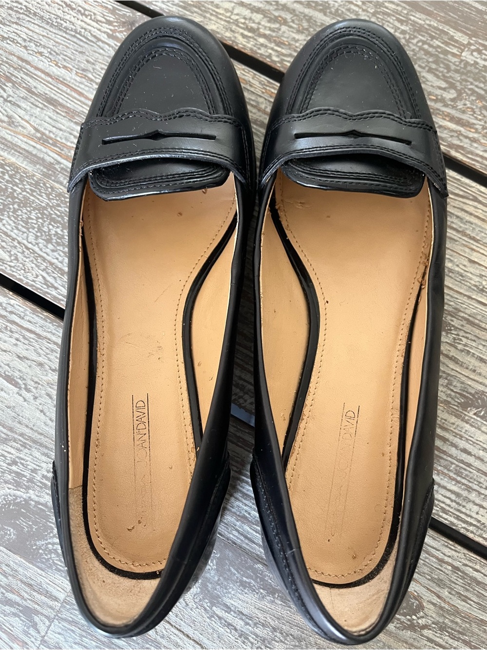 JOAN & DAVID Leather Loafers, size 8.5 US